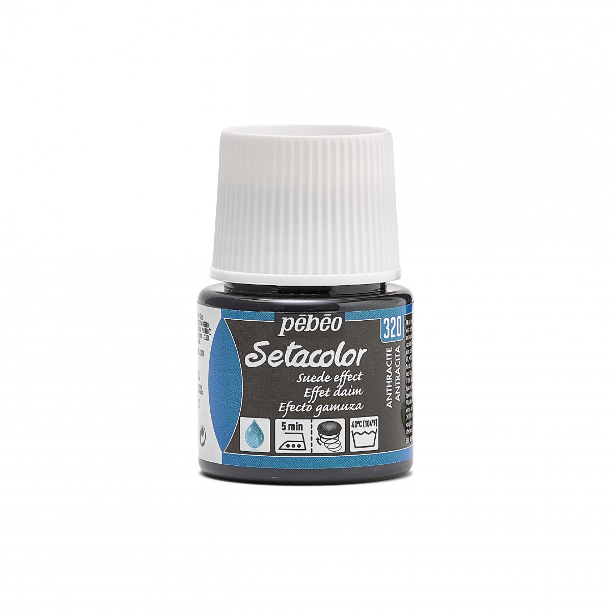 Pebeo Setacolor Opaque Suede Textielverf 45 ml - Antraciet