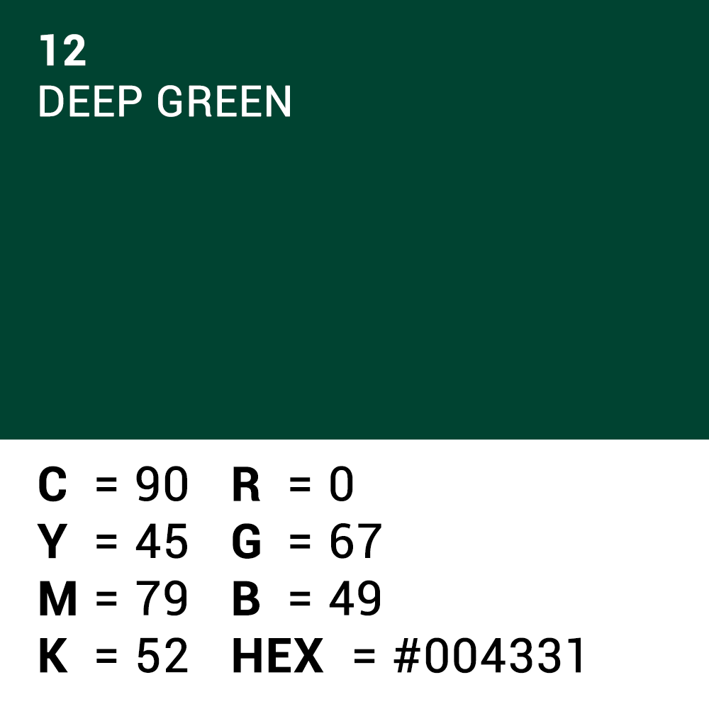 Superior Achtergrondpapier 12 Deep Green 1,35 x 11m — 5