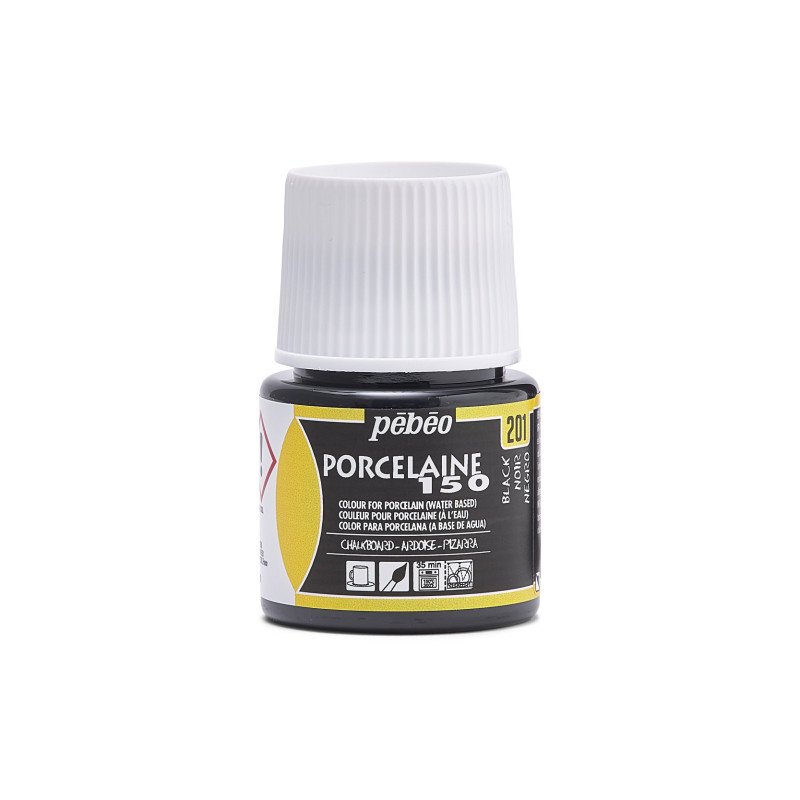 Pebeo Porcelaine 150 Porseleinverf 45 ml - 201 - Schoolbord Zwart
