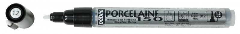 Pebeo Porcelaine 150 Marker Bullet Tip 1.2 mm - Silver