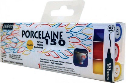 Pebeo Porcelaine 150 Marker Sets - Fijne punt - 3 primaire kleuren