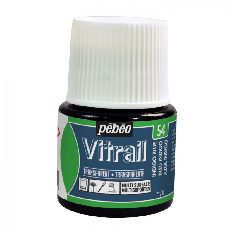 Pebeo Vitrail Transparante Glasverf 45 ml - 54 - Indigo Blauw