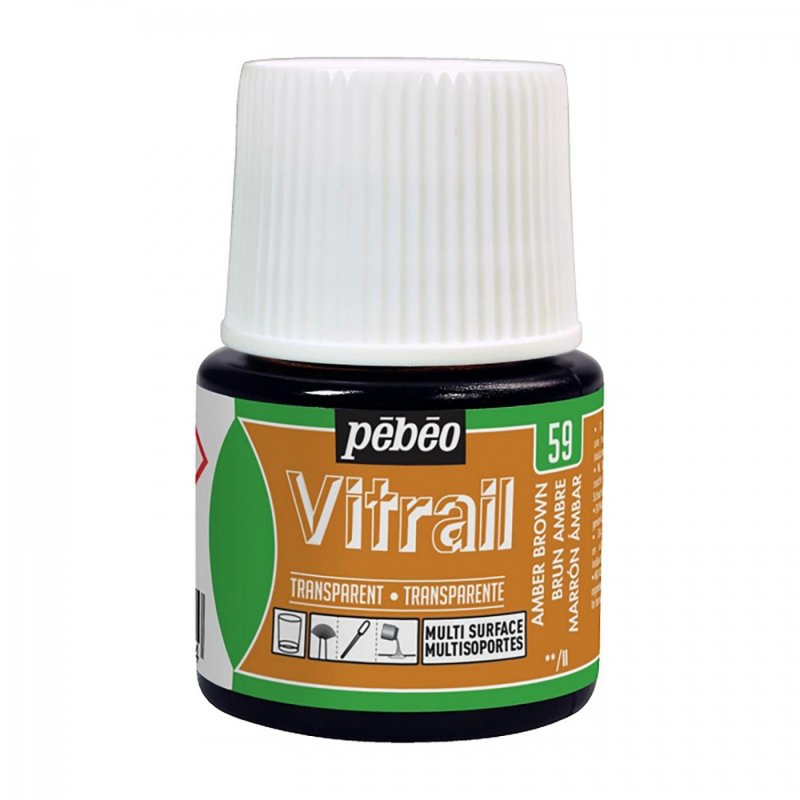 Pebeo Vitrail Transparante Glasverf 45 ml - 59 - Amberbruin