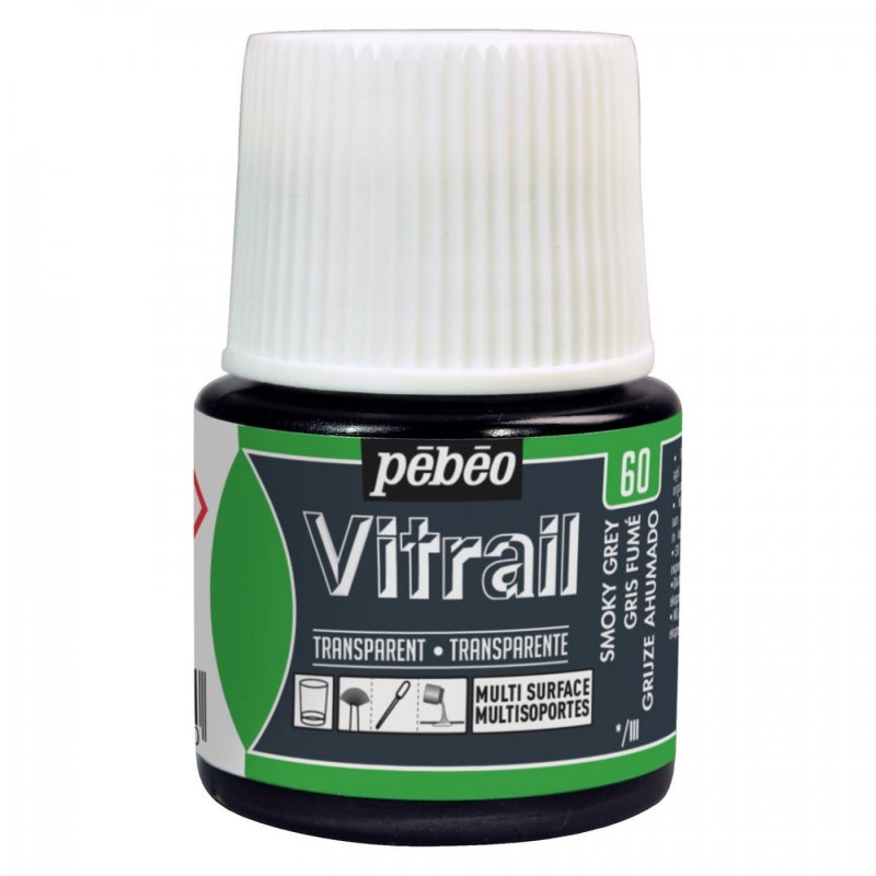 Pebeo Vitrail Transparante Glasverf 45 ml - 60 - Gris Fumée