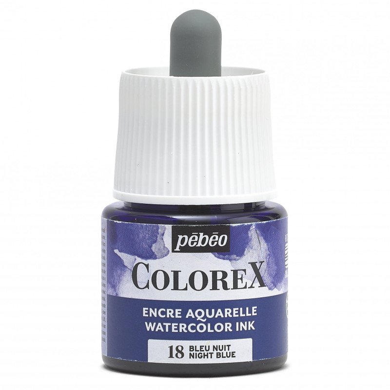Pebeo Colorex Aquarelinkt 45 ml - 18 - Nachtblauw