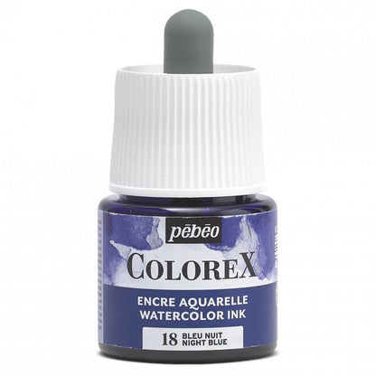 Pebeo Colorex Aquarelinkt 45 ml - 18 - Nachtblauw
