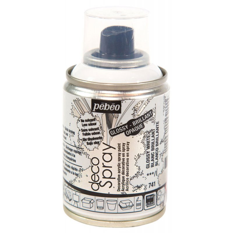 Pebeo Decospray Acryl Decoratieverf 100 ml - Glanzend wit