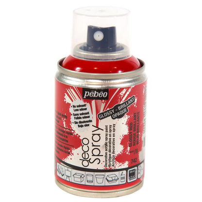Pebeo Decospray Acryl Decoratieverf 100 ml - Glanzend rood