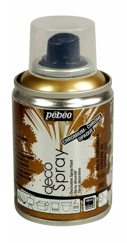 Pebeo Decospray Acryl Decoratieverf 100 ml - Chroom goud