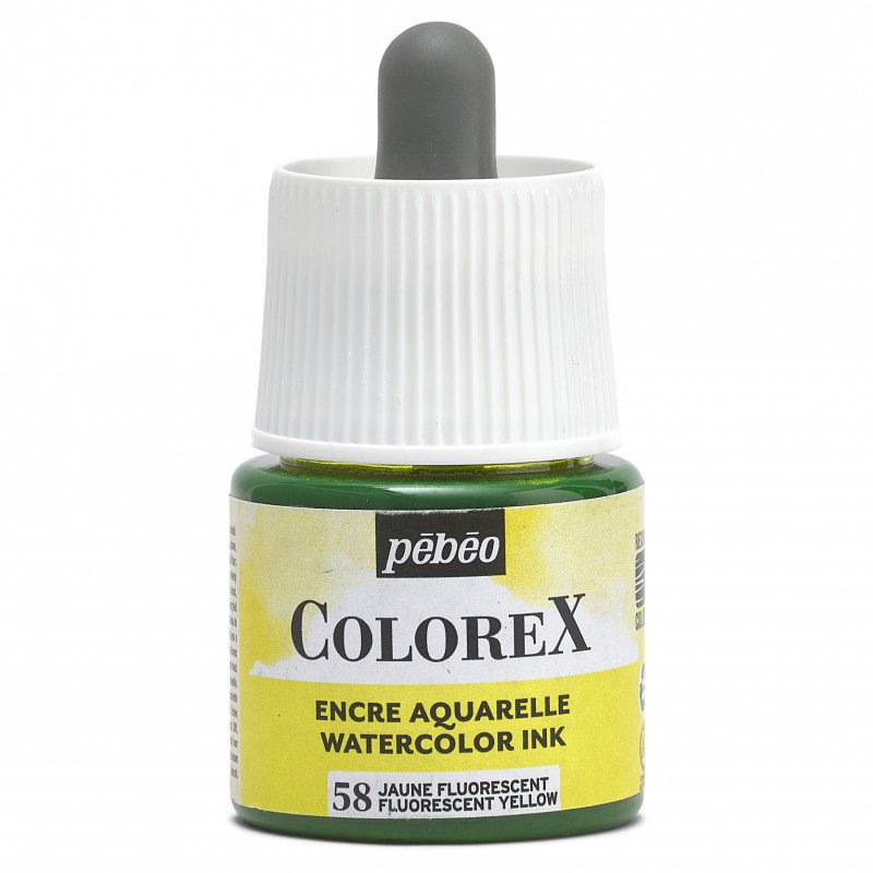 Pebeo Colorex Aquarelinkt 45 ml - 58 - Fluorescerend Geel