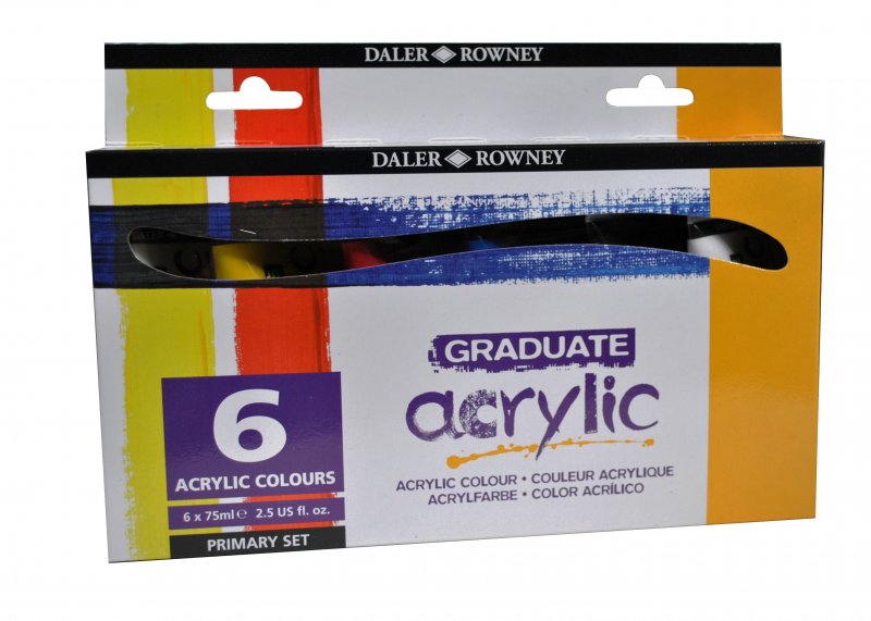 Daler-Rowney Graduate Acrylic Sets - 6 x 75 ml