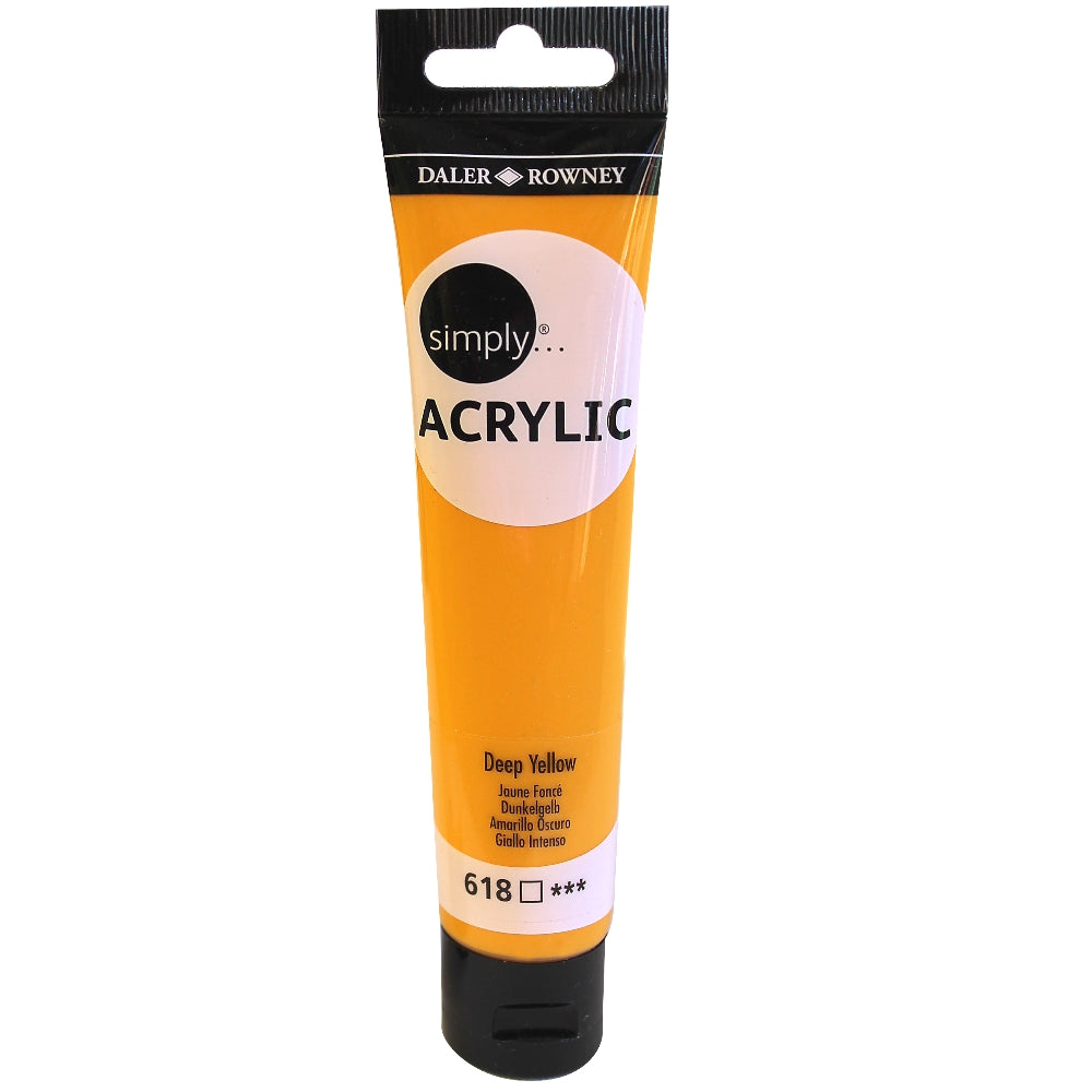 Daler-Rowney Simply Acrylic 75 ml - Deep Yellow