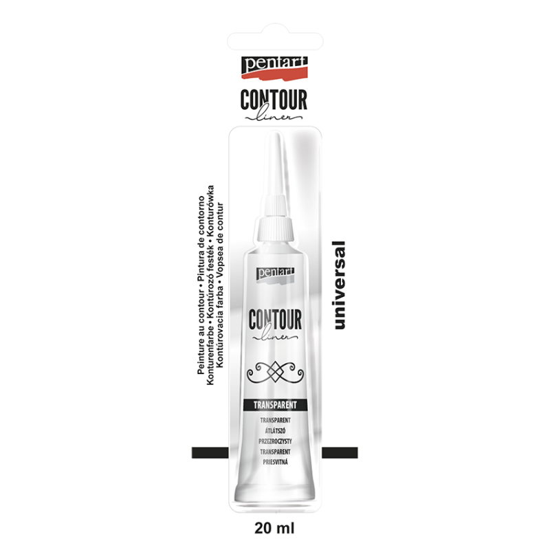 Pentart Universal Contour Liner 20 ml - Transparent