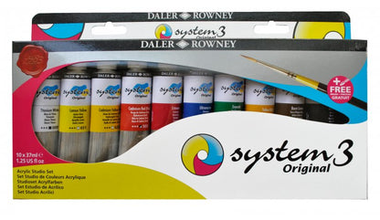Daler-Rowney System3 Acrylic Sets - Studio set - 10 x 37 ml