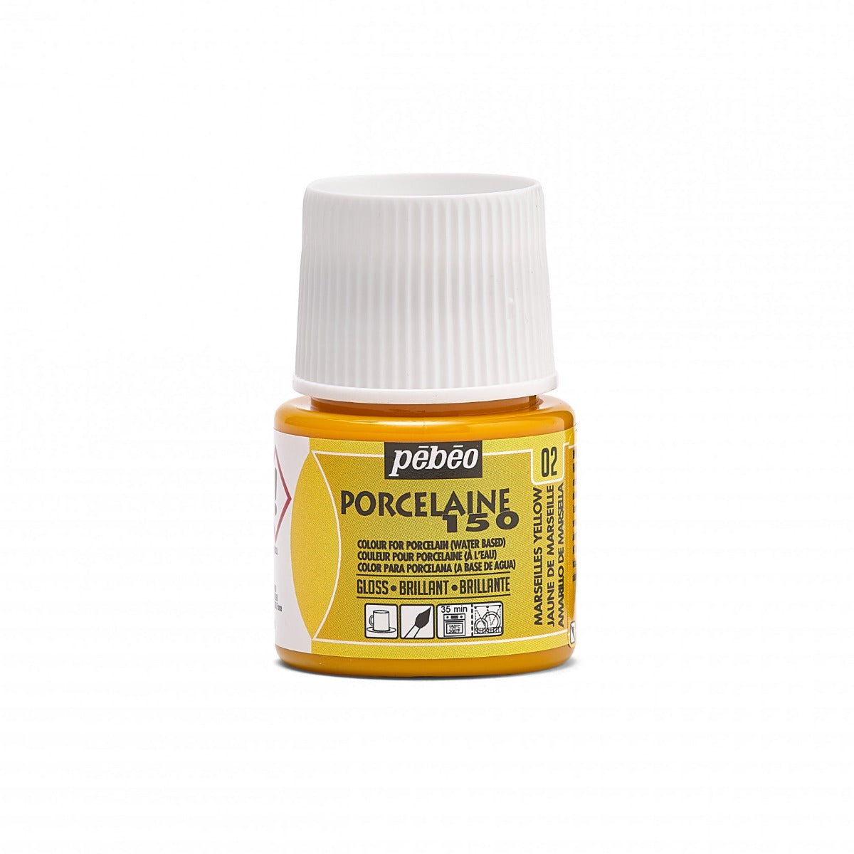 Pebeo Porcelaine 150 Porseleinverf 45 ml - 02 - Jaune de Marseille