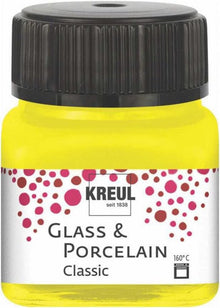 Kreul Glas- en Porseleinverf Classic 20 ml - Dekkende Kanariegeel