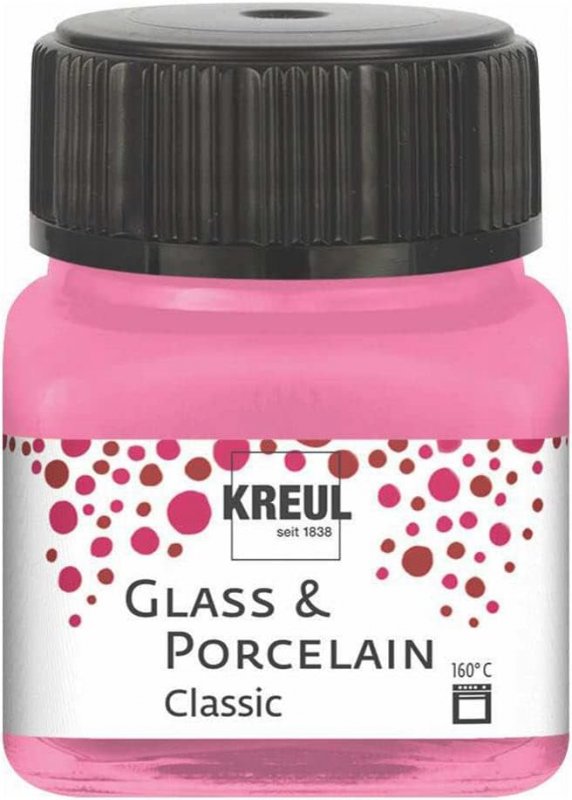 Kreul Glas- en Porseleinverf Classic 20 ml - Dekkende Roze