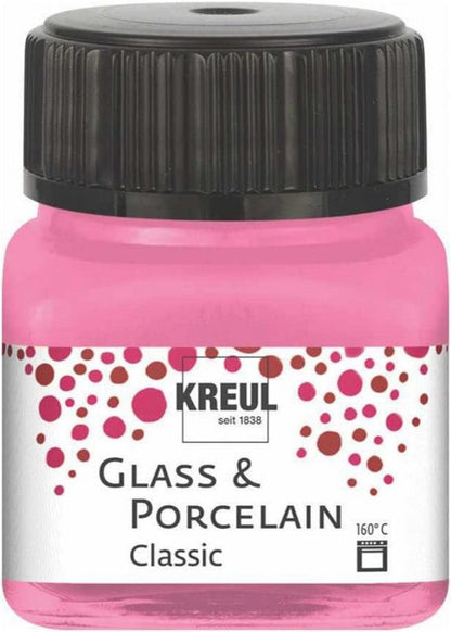 Kreul Glas- en Porseleinverf Classic 20 ml - Dekkende Roze