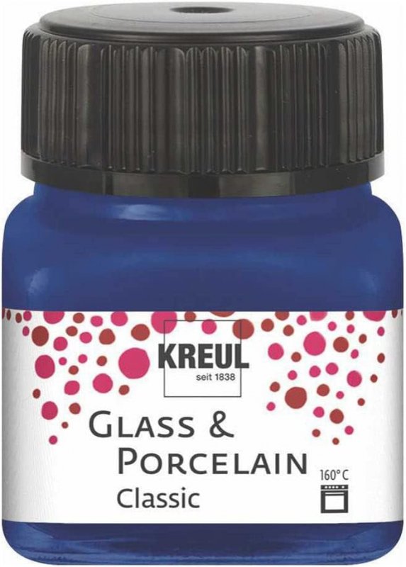 Kreul Glas- en Porseleinverf Classic 20 ml - Dekkende Koningsblauw
