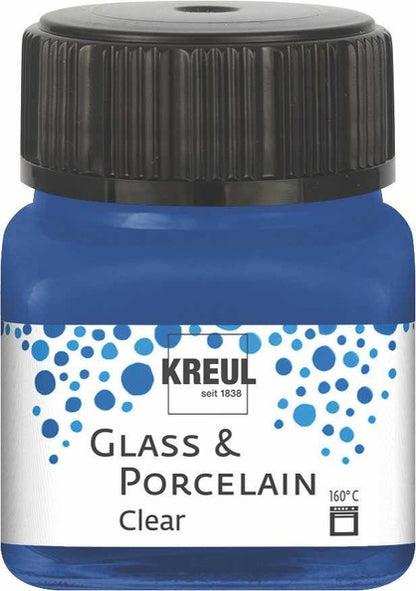 Kreul Glass & Porcelain Clear 20 ml - Donkerblauw