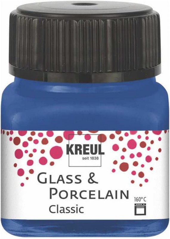 Kreul Glas- en Porseleinverf Classic 20 ml - Dekkende Kobaltblauw