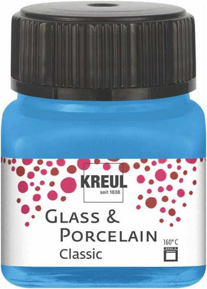 Kreul Glas- en Porseleinverf Classic 20 ml - Dekkende Lichtblauw