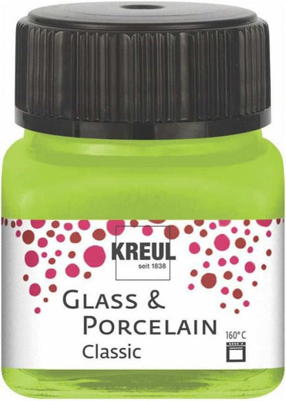 Kreul Glas- en Porseleinverf Classic 20 ml - Dekkende Meigroen