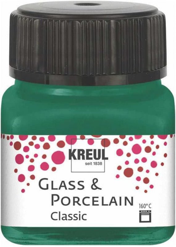 Kreul Glas- en Porseleinverf Classic 20 ml - Dekkende Donkergroen