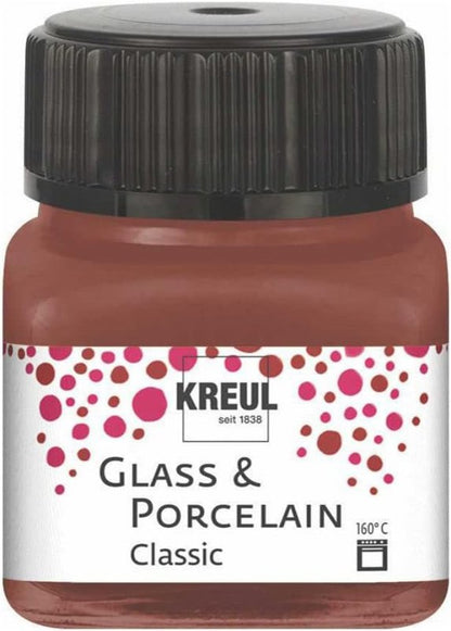 Kreul Glas- en Porseleinverf Classic 20 ml - Dekkende Cognac