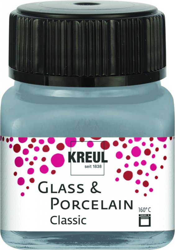 Kreul Glas- en Porseleinverf Classic 20 ml - Metallic Zilver