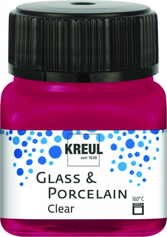 Kreul Glass & Porcelain Clear 20 ml - Wijnrood