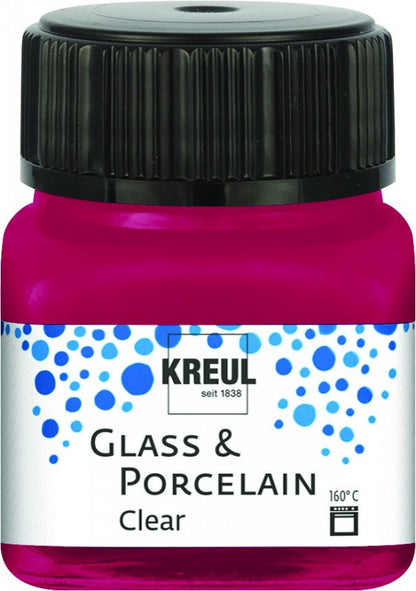 Kreul Glass & Porcelain Clear 20 ml - Wijnrood