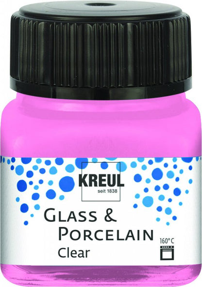 Kreul Glass & Porcelain Clear 20 ml - Roze - variant 2