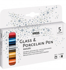 Kreul Glas & Porselein Stiften Sets - Metallic Set 5