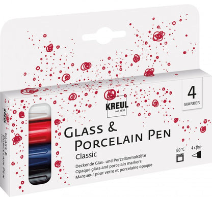 Kreul Glas & Porselein Stiften Sets - Klassieke Kleuren Fijne Set 5
