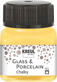Kreul Glas- en Porseleinverf Chalky 20 ml - Yellow Safran