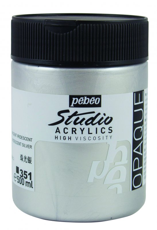 Pebeo Studio Acrylverf 500 ml - 351 - Zilver
