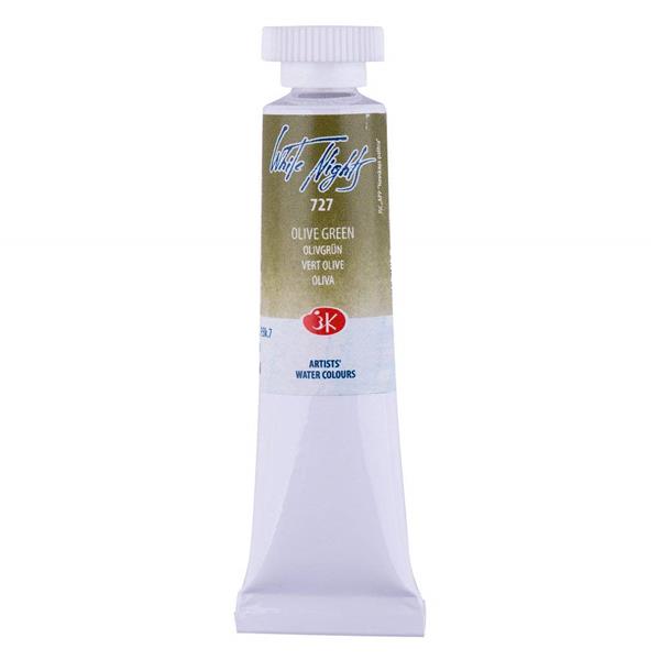 White Nights Watercolour Tube 10 ml - Olive Green