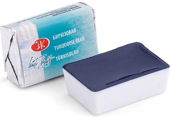 White Nights Watercolour Pan 2.5 ml - Kleuren N-Z - Turquoise Blue