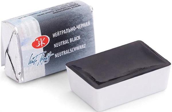 White Nights Watercolour Pan 2.5 ml - Kleuren N-Z - Neutral Black