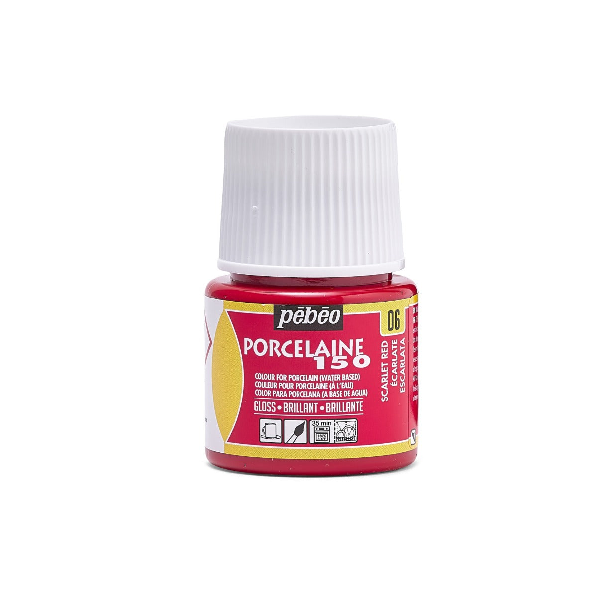 Pebeo Porcelaine 150 Porseleinverf 45 ml - 06 - Scharlaken