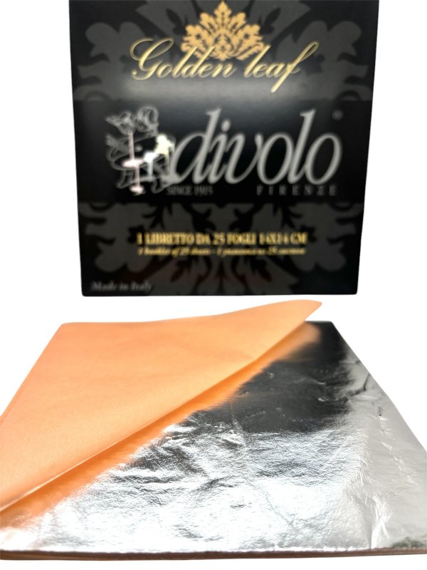 Divolo Imitatie Bladmetaal 14 x 14 cm - 25 vel - Zilver