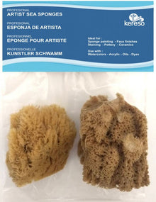 Kereso Natuurlijke Zee Sponzen Ruw - 2 stuks - 7,5-8,5 cm