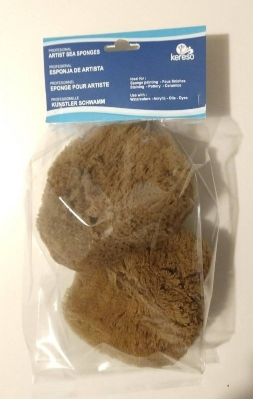 Kereso Natuurlijke Zee Sponzen Ruw - 2 stuks - 13-15 cm