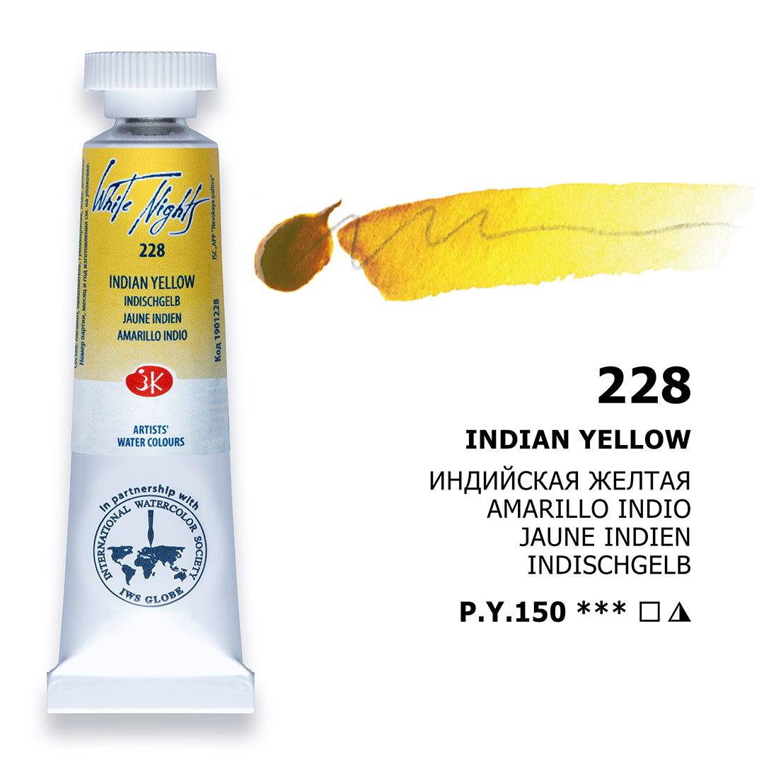 White Nights Watercolour Tube 10 ml - Indian Yellow