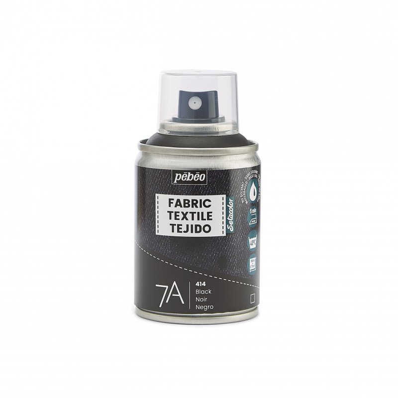 Pebeo 7A Textielspray 100 ml - Zwart
