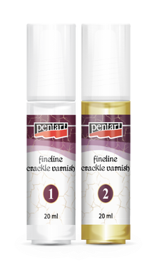 Pentart Fineline 2-Componenten Craquelé Vernis - 2 x 20 ml