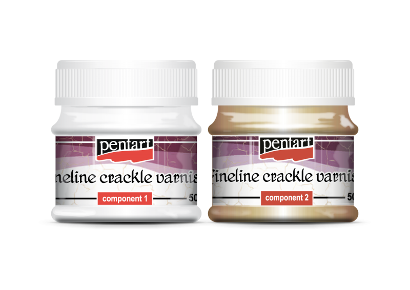 Pentart Fineline 2-Componenten Craquelé Vernis - 2 x 50 ml