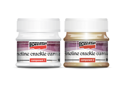 Pentart Fineline 2-Componenten Craquelé Vernis - 2 x 50 ml