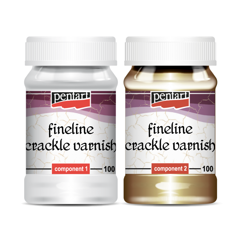 Pentart Fineline 2-Componenten Craquelé Vernis - 2 x 100 ml